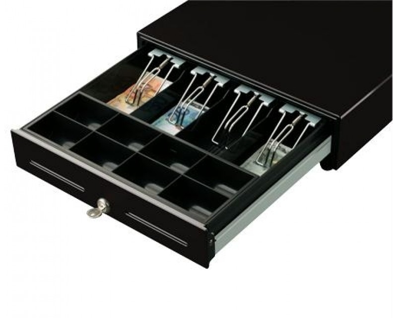 Cassetto metallico porta monete CUSTOM H330 cash drawer 24V