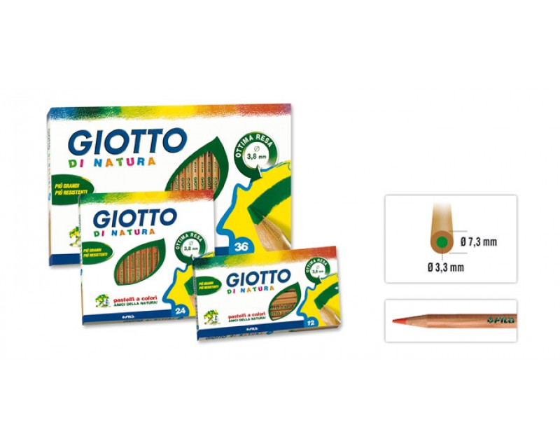 Pastelli cancellabili GIOTTO Di natura 12 Pz Pastelli cancellabili GIOTTO Di natura 12 Pz