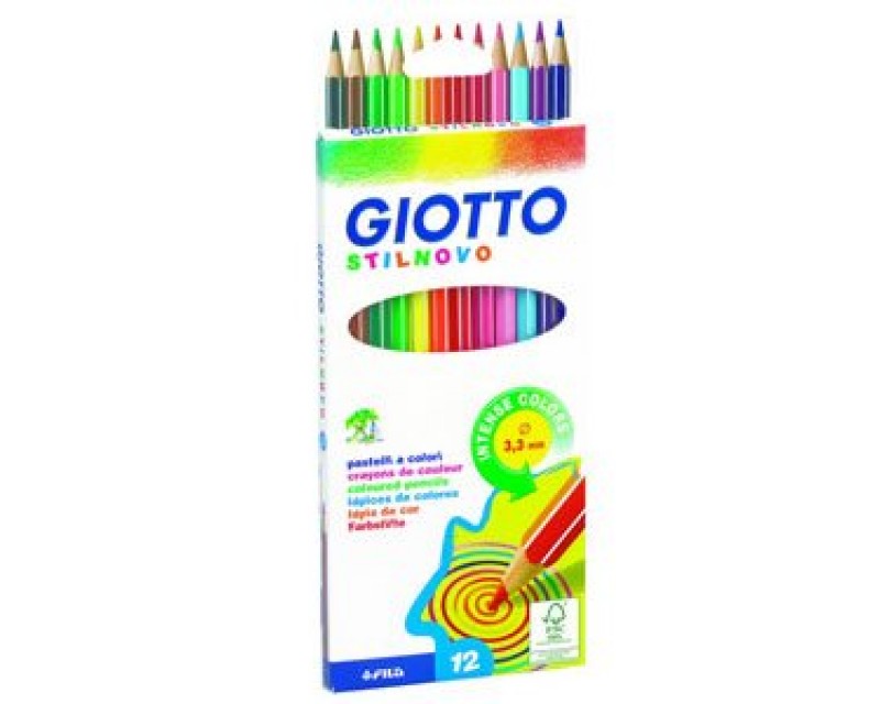 Pastelli cancellabili GIOTTO Stilnovo 12 Pz Intense Colors Pastelli cancellabili GIOTTO Stilnovo 12 Pz Intense Colors